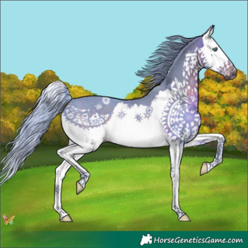 Horse Color:Watercolor Brown Splash 