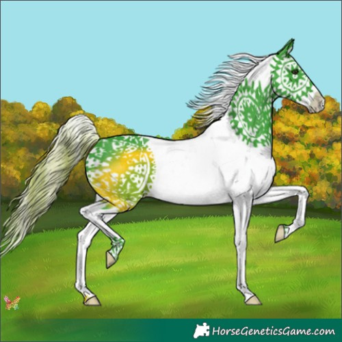 Horse Color:Watercolor Liver Chestnut Splash 