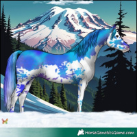 Horse Color:Watercolor Brown Splash 