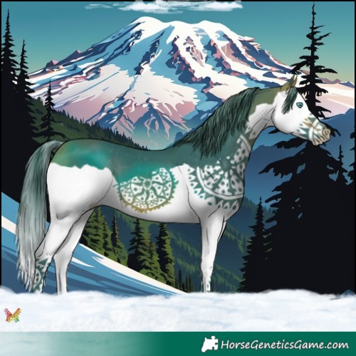 Horse Color:Watercolor Bay Splash
