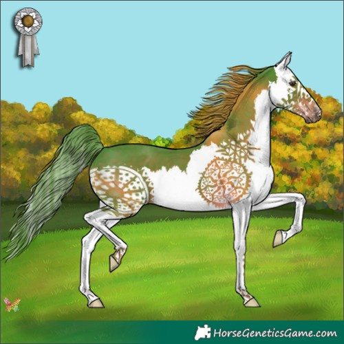 Horse Color:Watercolor Liver Chestnut Splash 