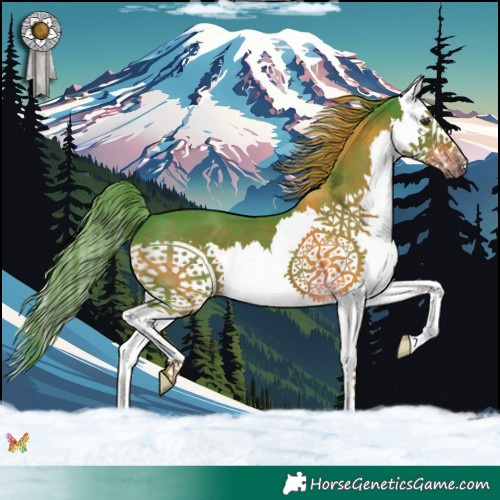 Horse Color:Watercolor Liver Chestnut Splash 