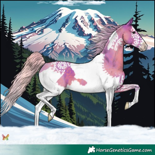 Horse Color:Watercolor Silver Black Splash Tobiano 