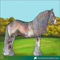 Horse Color:Nacre White Spotted Silver Brown Onyx 