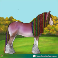 Horse Color:Painted Sable Champagne Onyx Tobiano