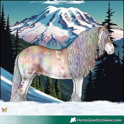 Horse Color:Nacre White Spotted Silver Amber Champagne Onyx 