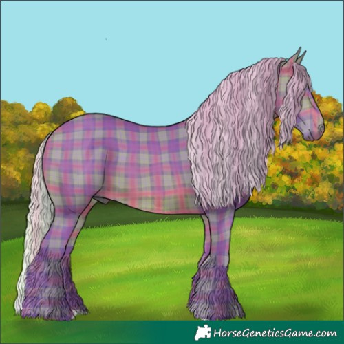 Horse Color:Watercolor Plaid  Silver Bay 