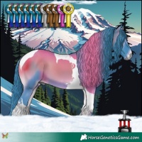 Horse Color:Watercolor Smoky Blue Onyx Tobiano