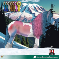 Horse Color:Watercolor Smoky Blue Onyx Tobiano 