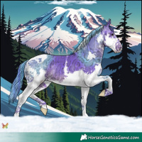 Horse Color:Painted Watercolor Smoky Black Ice Splash Tobiano 
