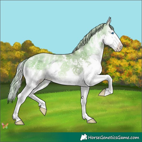 Horse Color:Watercolor Chocolate Palomino Pearl Onyx Sabino Splash 