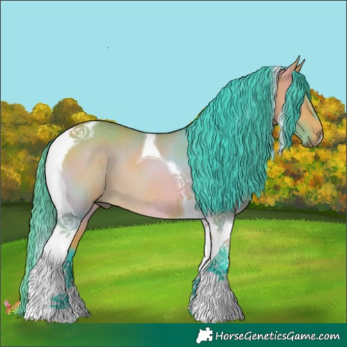 Horse Color:Watercolor Buckskin Tobiano 