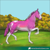 Horse Color:Watercolor Chestnut Tobiano 