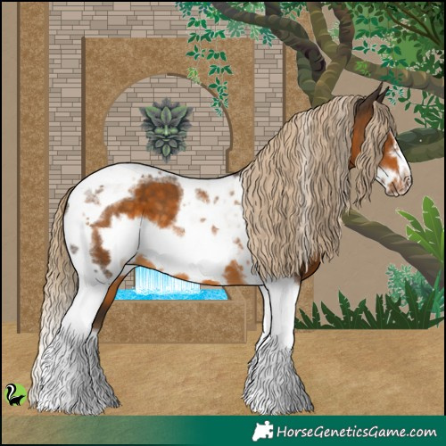 Horse Color:Chocolate Palomino Tobiano Frame 