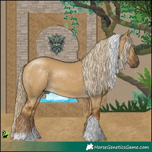 Horse Color:Chocolate Palomino Dun Tobiano 