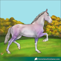 Horse Color:Watercolor Gold Cream Champagne Pearl
