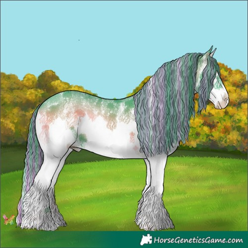 Horse Color:Painted Watercolor Blue Onyx Sabino Splash 