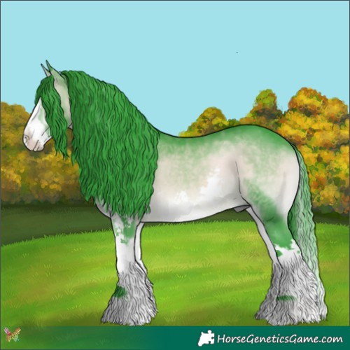 Horse Color:Watercolor Brown Chinchilla Onyx Sabino Splash 