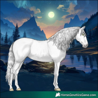 Horse Color:Gray Amber Champagne Dun Tobiano Varnish 