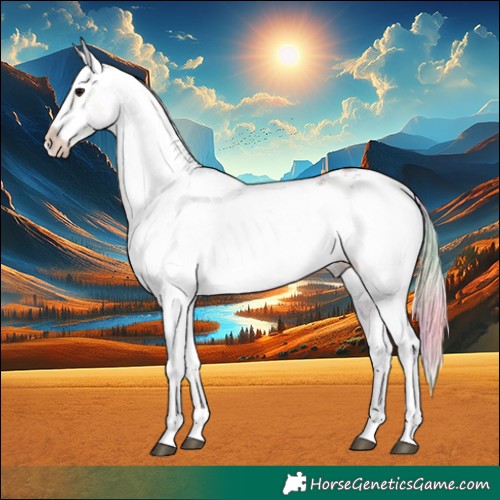 Horse Color:Nacre White Spotted Silver Grullo Ice Tobiano Appaloosa 