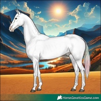 Horse Color:Nacre White Spotted Silver Grullo Ice Tobiano Appaloosa