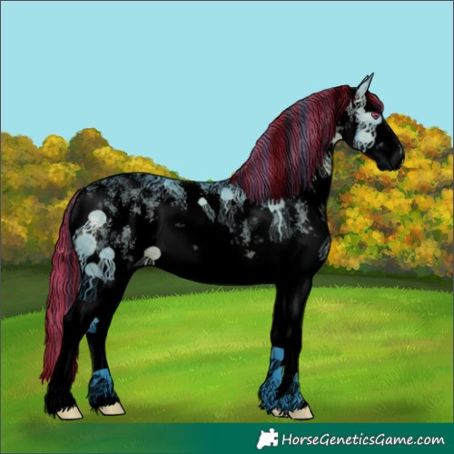 Horse Color:Void Painted Watercolor Brown Chinchilla Dun Sabino Splash 