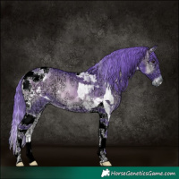 Horse Color:Painted Watercolor Blue Onyx Chinchilla Ice Tobiano 