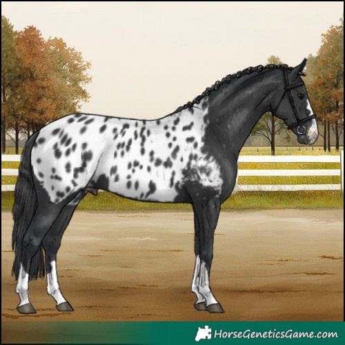 Horse Color:Black Appaloosa 