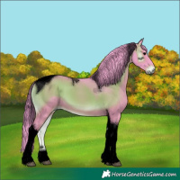 Horse Color:Void Watercolor Blue Onyx Tobiano 