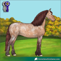 Horse Color:Painted Chocolate Brown Ice Dun