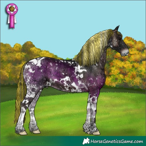 Horse Color:Painted White Spotted Blue Onyx Ice Tobiano 