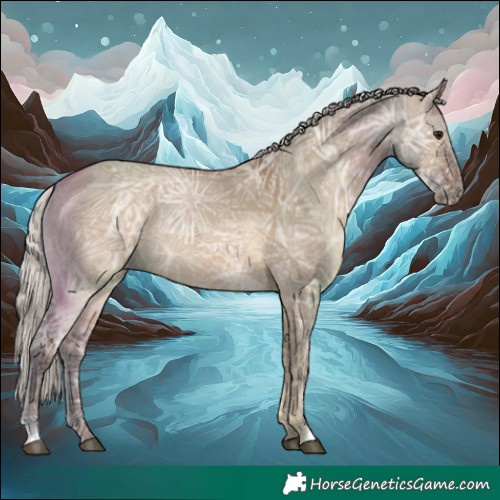 Horse Color:Silver Brown Ice Dun Rabicano 