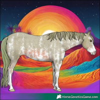 Horse Color:Watercolor Chestnut Sabino Varnish 