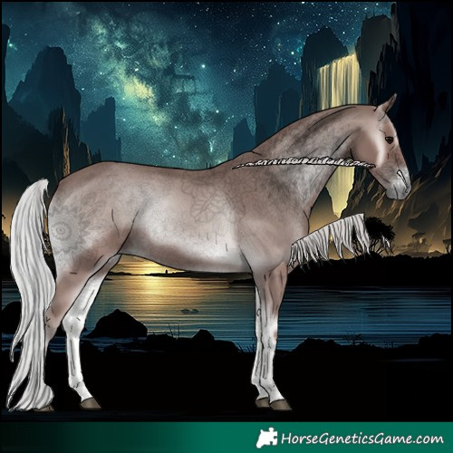 Horse Color:Void Platinum Silver Blue Onyx 
