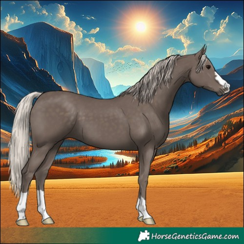 Horse Color:Silver Black 