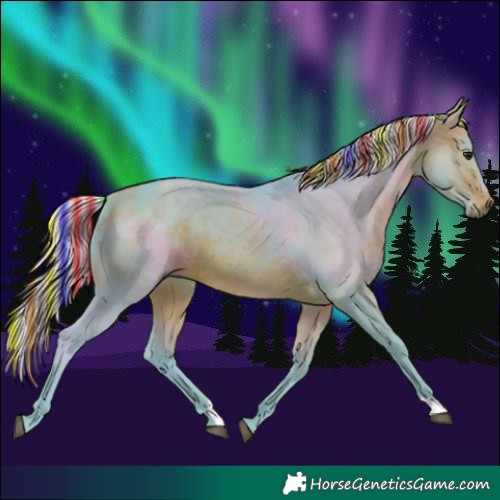 Horse Color:Painted Watercolor Silver Brown 