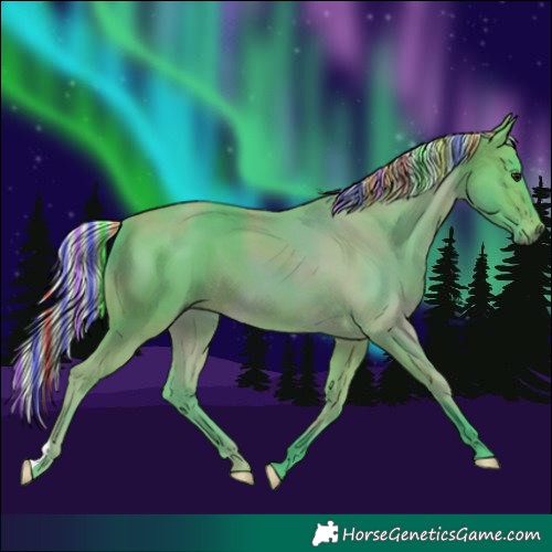 Horse Color:Painted Watercolor Silver Bay 
