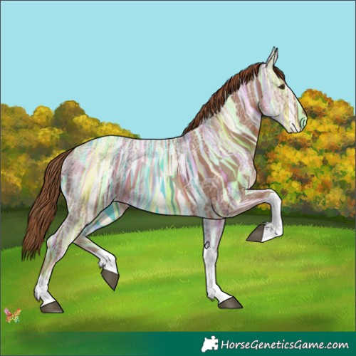 Horse Color:Chestnut Ice Tobiano 