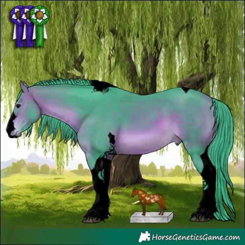 Horse Color:Void Watercolor Bay Tobiano 