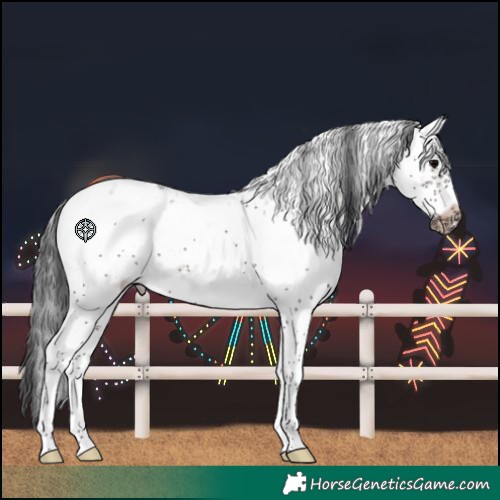 Horse Color:White Spotted Brown Sabino Frame 