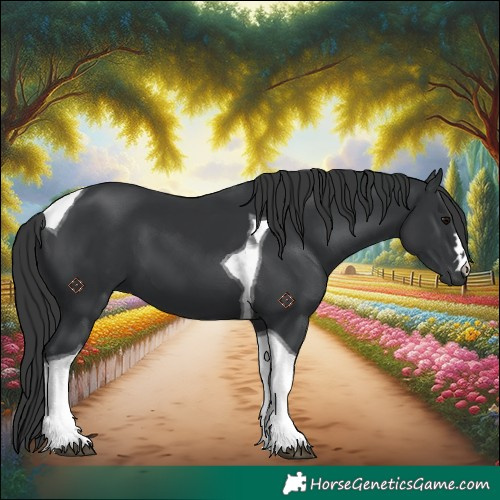 Horse Color:Black Tobiano 