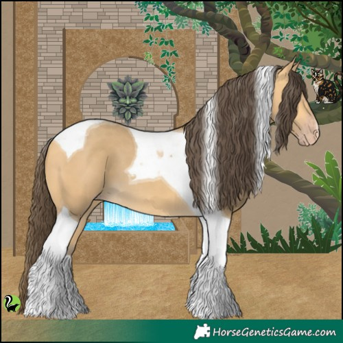 Horse Color:Amber Cream Champagne Tobiano