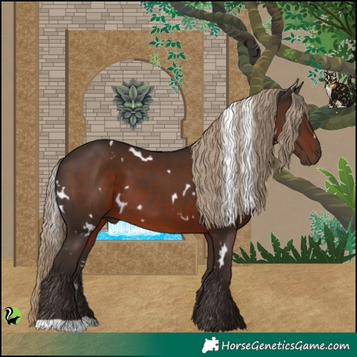 Horse Color:White Spotted Liver Chestnut 