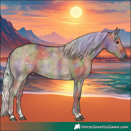 Horse Color:Nacre Silver Grullo 
