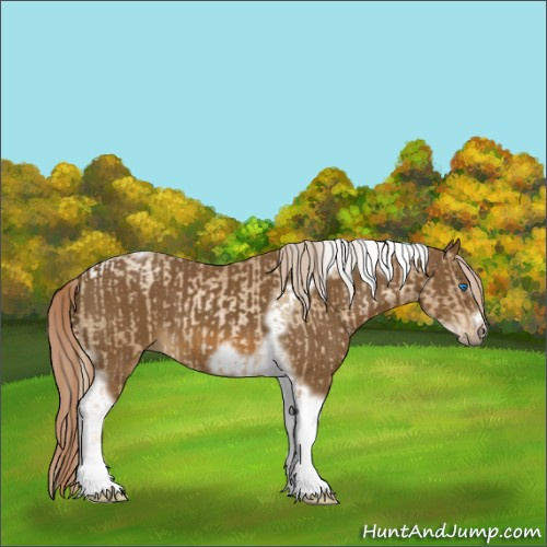 Horse Color:Chocolate Palomino Pearl Tobiano Frame and Chocolate Palomino Tobiano Frame