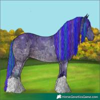 Horse Color:Painted Watercolor Bay Ice