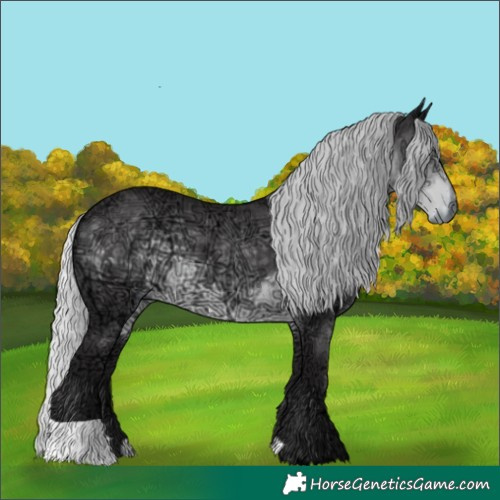 Horse Color:Silver Smoky Black Chinchilla Ice 