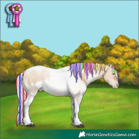 Horse Color:Painted White Spotted Silver Brown Pearl Dun Tobiano 