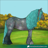 Horse Color:Watercolor Midnight Bay Ice Appaloosa 