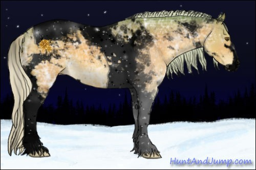 Horse Color:Void Watercolor Silver Brown Ice Sabino Tobiano
